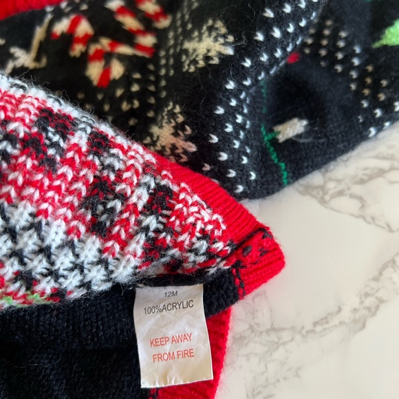 Super Soft Babies Kids Ugly Christmas Sweater Dinosaur Onesie, 12 Months - Picture 3 of 7